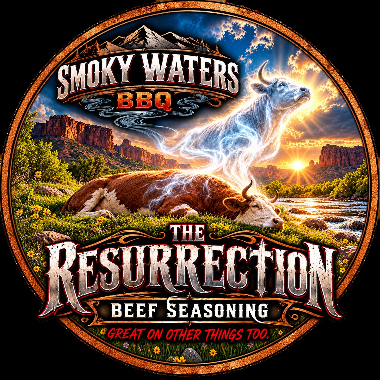 Round The Resurrection seasoning label